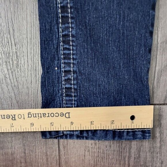 Angels Women's Jeans Size 5 Decorative Stitching Crystal Studs Low Rise - Picture 6 of 13